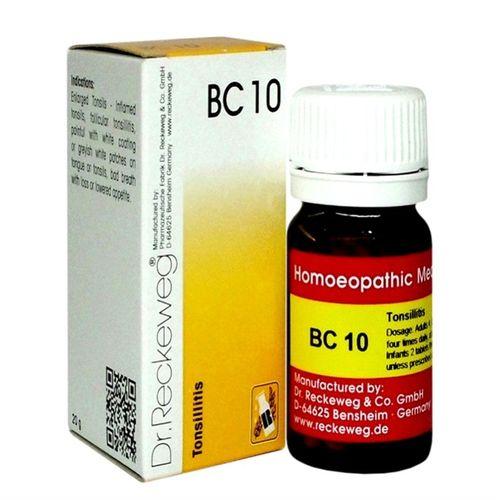Reckeweg BC 10 Biochemic Tablets for Tonsillitis Relief Enlarged & Inflamed Tonsils Support, 0.08 kg