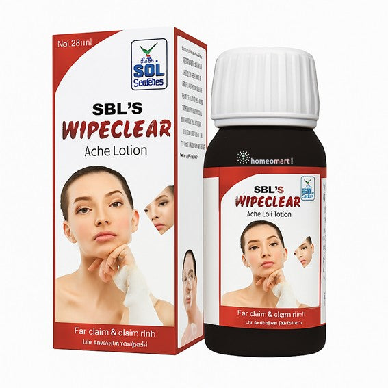 SBL Wipeclear Acne Lotion Homeopathic Solution for Clear, Flawless Skin, 0.08 kg