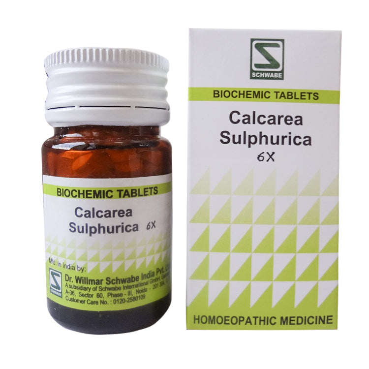 Schwabe Biochemic Calcarea Sulphurica Tablets for Eczema, Skin Eruptions & Pimples, 0.08 kg