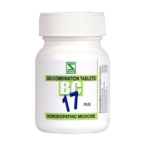 Schwabe Bio-combination (BC17) Tablets for Piles with Pain & Bleeding, 0.08 kg