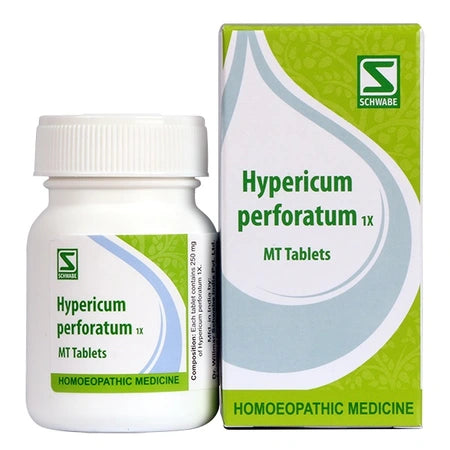 Schwabe Hypericum 1X Tablets Nerve Injury Tablets Homeopathic for Fast Relief & Healing, 0.12 kg