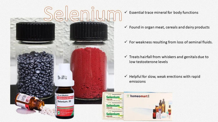 Selenium 3X, 6X Homeopathy Tablets Natural Support for Immunity & Male Vitality, 0.08 kg