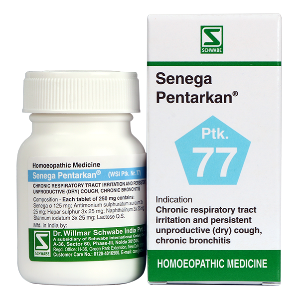 Schwabe Senega Pentarkan Tablets: Relief for Chronic Cough, Bronchitis, 0.08 kg