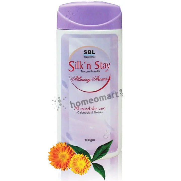 SBL Silk n Stay Talcum Powder for Itching, Rash, Prickly Heat, 0.49 kg