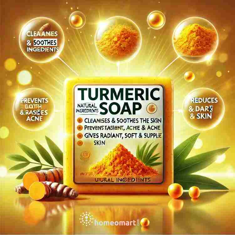 Bakson's Turmeric Soap - Natural Skincare for Radiant Glow, 0.30 kg