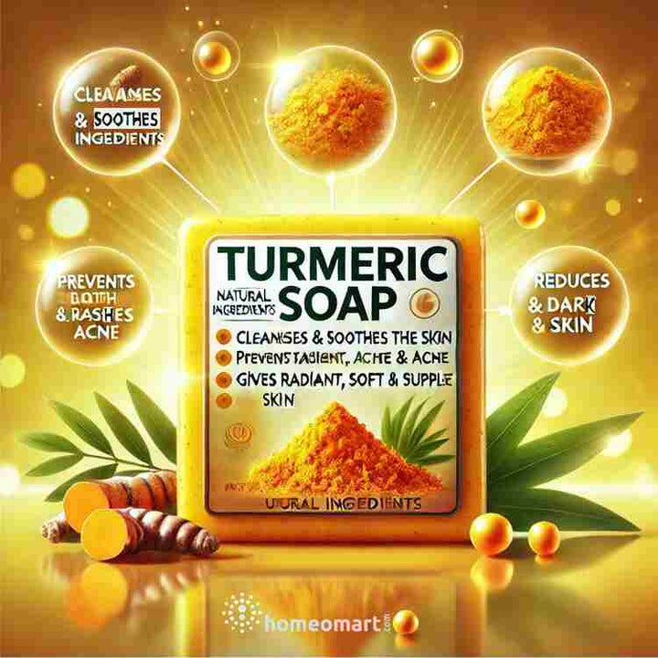 Bakson's Turmeric Soap - Natural Skincare for Radiant Glow, 0.30 kg