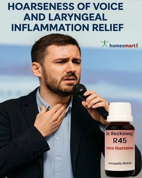 Dr. Reckeweg R45 Voice Hoarseness Drops Vocal Cord & Larynx Support, 0.08 kg