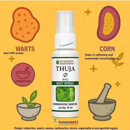 Bakson's Thuja Mist Spray for Warts and Corns, 0.08 kg
